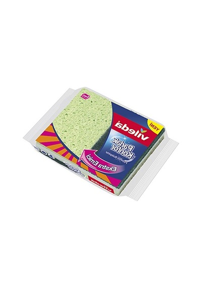 Ekstra Emici 2'li Paket Düz Sünger, Temizlik İçin Uygun Kalite Açık Indigo