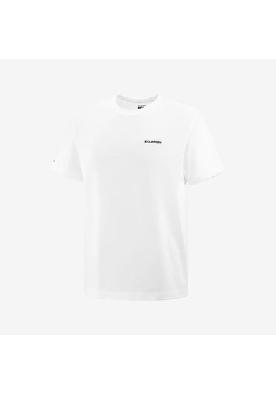Salomon Logo Tee M Whıte Erk T-shırt Lc2526400 Beyaz