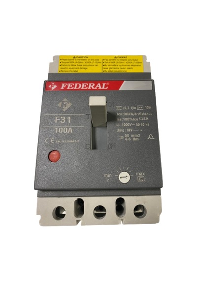 Federal F31 100A Ayar Sahalı Kompakt Şalter