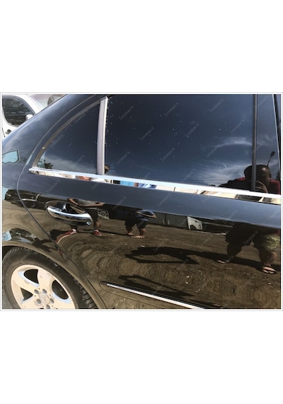 Mercedes E Klasse W211 Krom Cam Çıtası 4 Prç. 2002-2009 P. Çelik