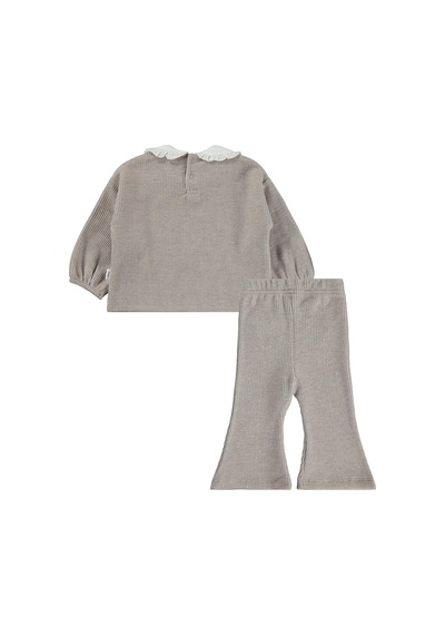 Civil Baby Bebe Yakalı 6-18 Ay Takım - Bej Vizon