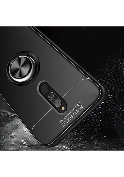Xiaomi Redmi 8 Kılıf Zore Ravel Silikon Kapak Siyah-Mavi