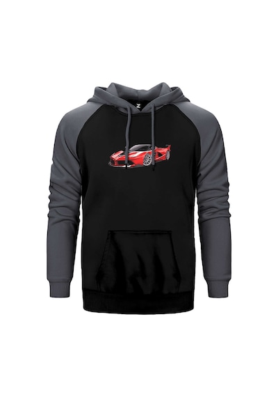 Asphalt 9 Legends Red Car Gri Renk Reglan Kol Kapşonlu Sweatshirt Gri