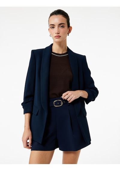 Koton Krep Kumaş Regular Fit Şal Yaka 3/4 Kollu Blazer Ceket Lacivert 6wak50014uw Lacivert Koton Krep Kumaş Regular Fit Şal Yaka 3/4 Kollu Blazer Ceket Lacivert 6wak50014uw Lacivert