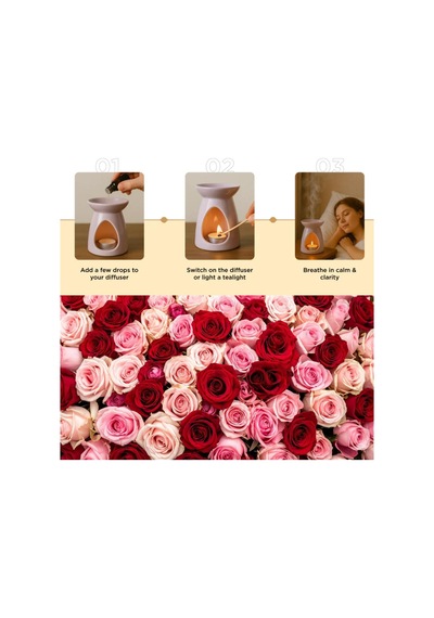Mystica Gül Esansiyel Yağı Diffuser Oil Buhurdan Yağı 20ml Aromatik Esansiyel