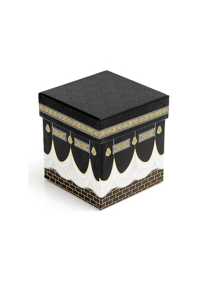 Kabe Desenli Özel Kutusunda Seccadeli Hediyelik Mevlüt Seti Siyah