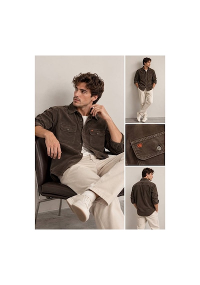 Little Cup Jeans Co Erkek Kahve Kapaklı Çift Cep Detaylı Yumuşak Dokulu Kadife Gömlek Kahverengi Little Cup Jeans Co Erkek Kahve Kapaklı Çift Cep Detaylı Yumuşak Dokulu Kadife Gömlek Kahverengi