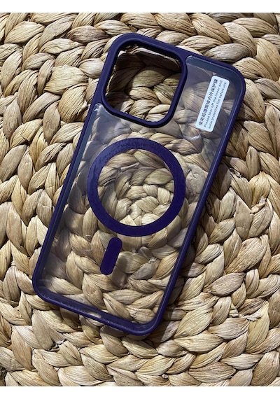 Apple iPhone 15 Pro Max Uyumlu Magsafe Destekli Kablosuz Şarj Uyumlu Renkli Kılıf Deep Purple