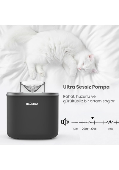 Tr Wf007l Otomatik Kedi Su Sebili,kedi Su Çeşmesi, Su Şelalesi, Su Pınarı 3.5lt Geniş Hazne, Bpa Içermez, Ultra S