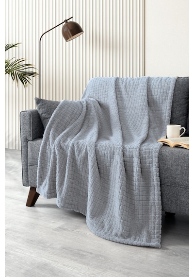 Wellsoft Battaniye-tv Battaniyesi- Peluş Polar Yumuşak Battaniye-110x160 Cm Grı Gri