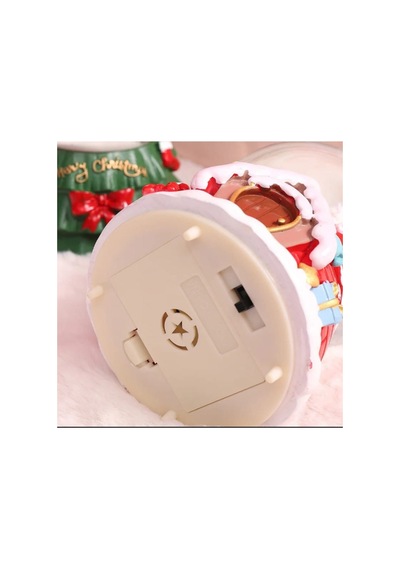 2027 Yılbaşı Yeni Yıl Hediyesi Işıklı Müzikli Noel Baba Yılbaşı Çam Ağacı Temalı Kar Küresi 13x8 Cm