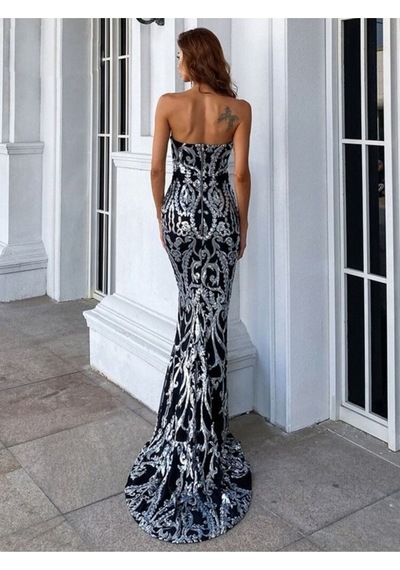 Fashion Cocktail Uzun Kuyruklu Payet Pul Işleme Straples Balık Model Esnek Abiye Nişan Davet Elbise Lame Fashion Cocktail Uzun Kuyruklu Payet Pul Işleme Straples Balık Model Esnek Abiye Nişan Davet Elbise Lame