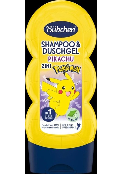 Bübchen Çocuk Şampuanı Ve Duş Jeli 2'si 1 Arada Pokemon Hassas Çocuk Cildinin Nemini Korur