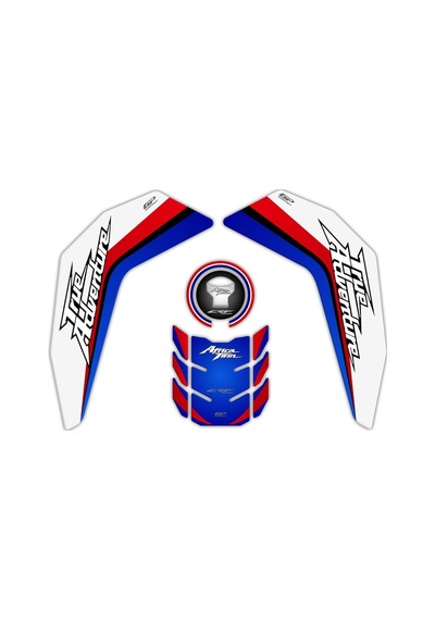 GP Kompozit Honda Africa Twin CRF1000L Adventure 2016-2019 Uyumlu Tank Pad Seti Mavi
