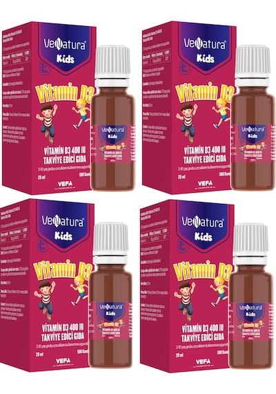 Venatura Kids Vitamin D3 Damla 20 Ml 4 Adet