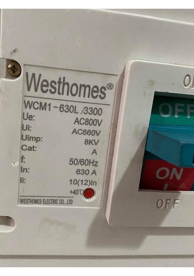 Westhomes 630A 8Kv Kaçak Akım Korumalı Şalter Wcm1-630L/3300