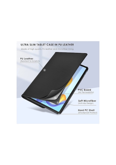 Samsung Galaxy Tab A11 / A9 8.7 İnç Tablet Uyumlu 360 Döner Pu Deri Kılıf Seti Sm-x110 Kapaklı Kılıf