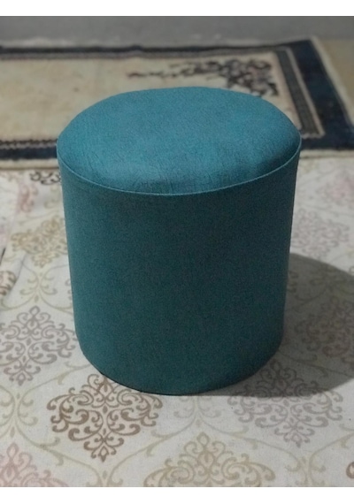 Nesilhomee-Ticaret Silinebilir Nubuk Ve Soho Kumaş Oval Puf