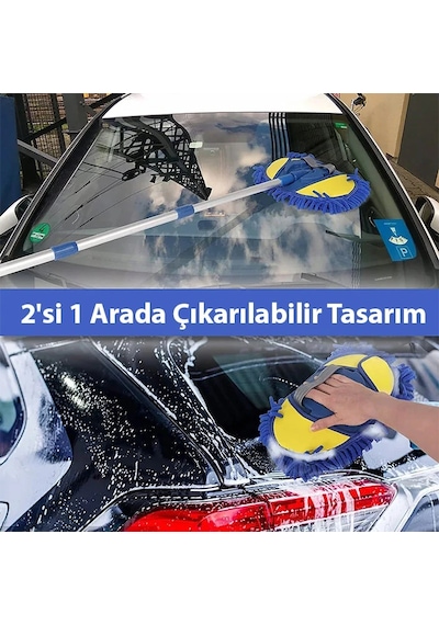 Ally Mikrofiber Dönebilen Püsküllü Araba Yıkama Ve Temizleme Fırçası- 5775