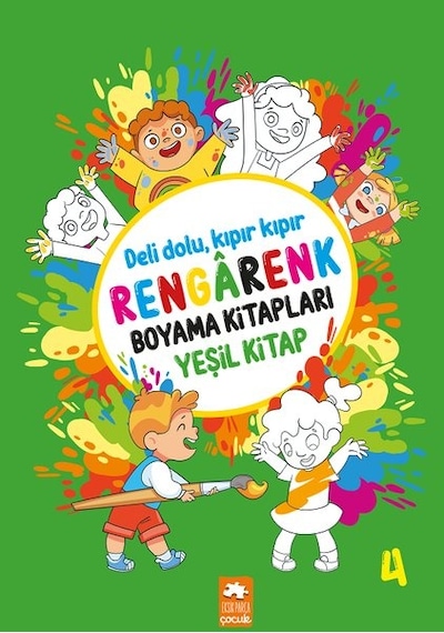 Rengarenk Boyama Kitapları - Yeşil Kitap- Eksik Parça