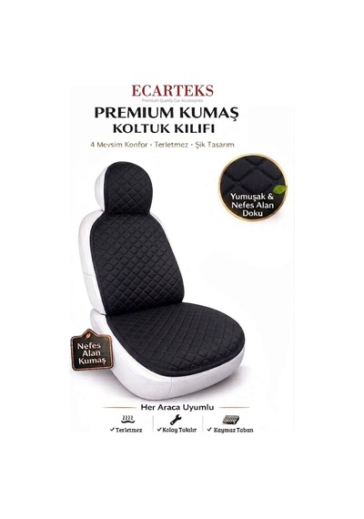 Oto Ön Koltuk Tekli Minder Terletmez Kolay Montaj Universal Koruyucu Kılıf Kumaş 92990462