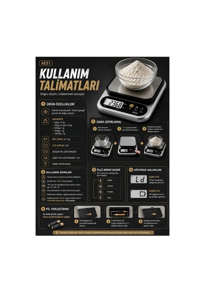 Dijital Mutfak Ve Kahve Tartısı Hassas Gram Terazisi Paslanmaz Çelik Lcd Ekran Çoklu Ölçüm G/oz 10 Kg Kapasite Diğer