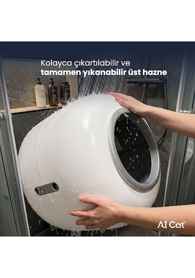AI Cat Akıllı Kedi Tuvaleti - Otomatik Temizlenen Kapalı Kedi Kum Kabı (Poşet Hediyeli ve Elekli Paspas) AI Cat Akıllı Kedi Tuvaleti - Otomatik Temizlenen Kapalı Kedi Kum Kabı (Poşet Hediyeli ve Elekli Paspas)