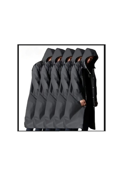 Organıcyou Yıwushı 1 Adet Tekrar Kullanılabilir Açık Su Balıkçılığı Yağmurlukları Kapüşonlu Düğme Tasarımı Siyah Organıcyou Yıwushı 1 Adet Tekrar Kullanılabilir Açık Su Balıkçılığı Yağmurlukları Kapüşonlu Düğme Tasarımı Siyah