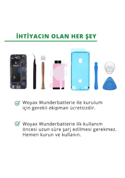 Woyax Apple Uyumlu iPhone 14  Premium Batarya 3670 Mah Yüksek Kapasite