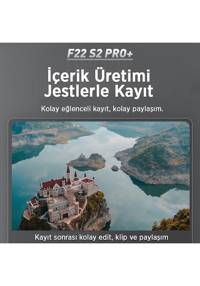 SJRC F22 S2 Pro+ 4K Kameralı Drone Seti - 6KM Menzil+Çarpışma Sensörü+40 Dakika Uçuş Süresi+Çanta+EIS Gimbal