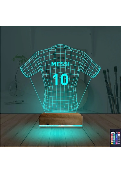 Luvivia Futbol Forma Taraftar Kişiye Özel 3d Lamba - Masa Gece Lambası Şeffaf