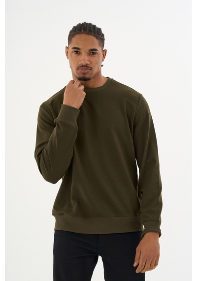 Superlife Süperlife Erkek Gri Bisiklet Yaka Ribanalı Regular Fit Sweatshirt Spr26swk930 Haki Superlife Süperlife Erkek Gri Bisiklet Yaka Ribanalı Regular Fit Sweatshirt Spr26swk930 Haki