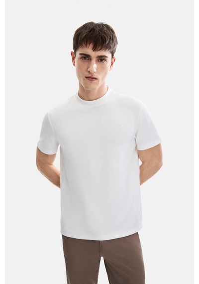 Backandbond Ekru Regular Fit Basic Tişört