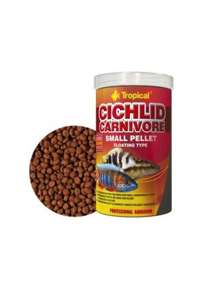 Tropical Cıchlıd Carnıvore Small Pellet 250 ML Çiklet Balık Yemi