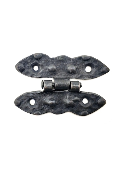 Antika Tarz Dekoratif Pirinç Bodur Menteşe - 75x50 Mm, Oksit Çok Renkli