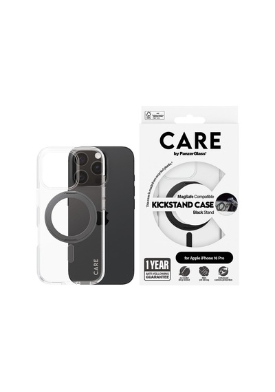 Care By Panzerglass Apple iPhone Uyumlu 16 Pro, Feature Kickstand & Magsafe, , Kılıf Siyah