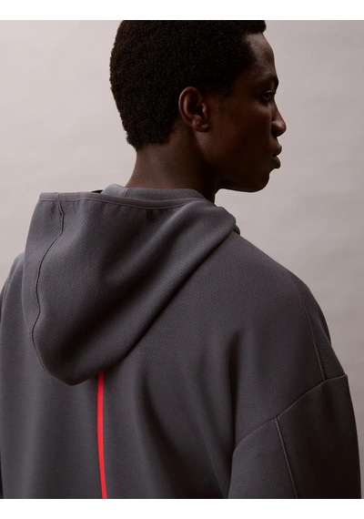 Calvin Klein Hoodıe Gri Erkek Kapüşonlu Sweatshirt