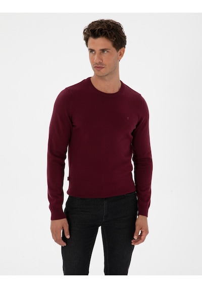 Pierre Cardin Erkek Plum Kazak /triko 50315509-vr177 Plum