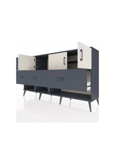 Hyperion Konsol 3 Raflı 5 Çekmeceli 3 Kapaklı 176x44x99 Antrasit- Antrasit-aytaşı/antrasit Hyperion Konsol 3 Raflı 5 Çekmeceli 3 Kapaklı 176x44x99 Antrasit- Antrasit-aytaşı/antrasit