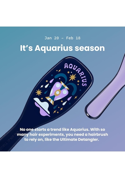 Zodiac The Ultimate Detangler Aquarius Saç Açıcı Tarak Düz Ve Kıvırcık Saçlar Kova Burcu