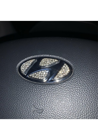 Hyundai Taşlı Direksiyon Logosu Kristal Hyundai Stone Steering