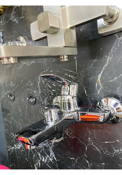İsaoğlu Yapı Duş Seti Tepe Yağmurlama Duş Sistemi Banyo Bataryası Dahil Set Robot Duş Seti Gümüş Renk Premium Set Gümüş