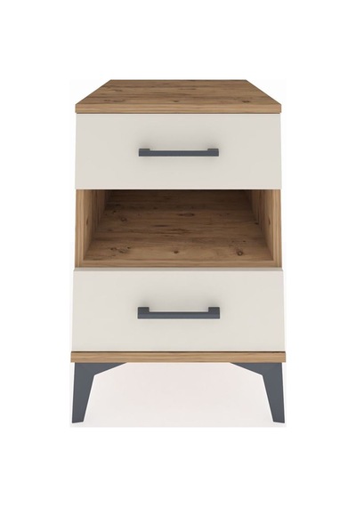 Kronos Komodin Tek Raflı 2 Çekmeceli 44x59x64 Çam-aytaşı Atlas Çam
