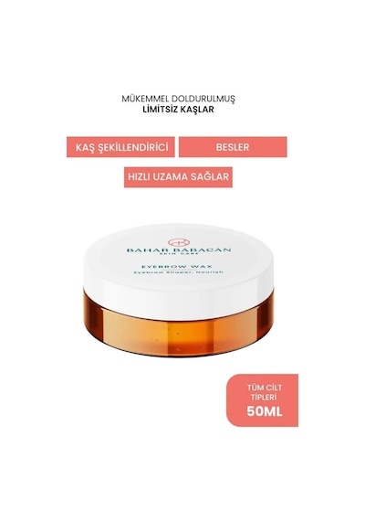 Bahar Babacan Kalıntı Bırakmayan Özel Dokulu Hacim Veren Kaş Sabitleyici ve Şekillendirici Wax 50 ML