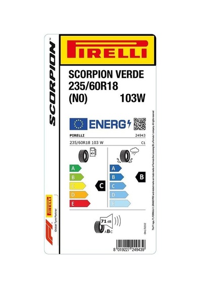 Pirelli 235/60R18 103W Scorpion Verde (N0) Yaz Lastiği 2023