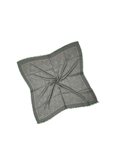 Mim Eşarp Ebruli Kışlık Desenli Eşarp 95x95 Cm Kahve - Bej