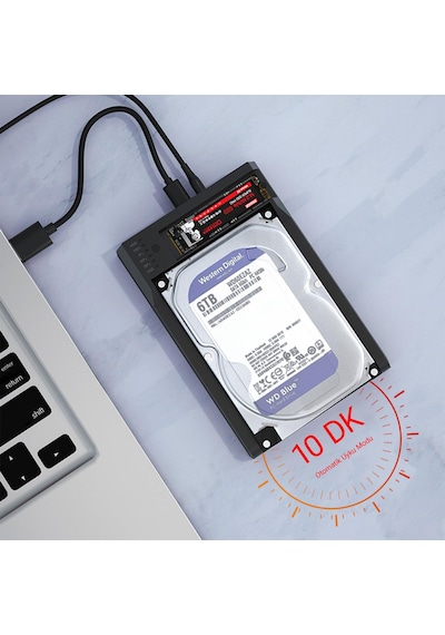 Dm Usb3.2 Gen2 M.2 Nvme Sata 2.5" 3.5" Ssd Hdd Offline Clone Dock Station Klonlama