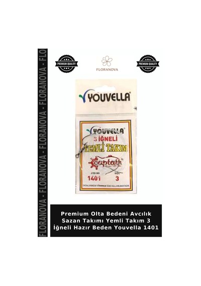 Premium Olta Bedeni Avcılık Sazan Takımı Yemli Takım 3 İğneli Hazır Beden Youvella 1401 3-0