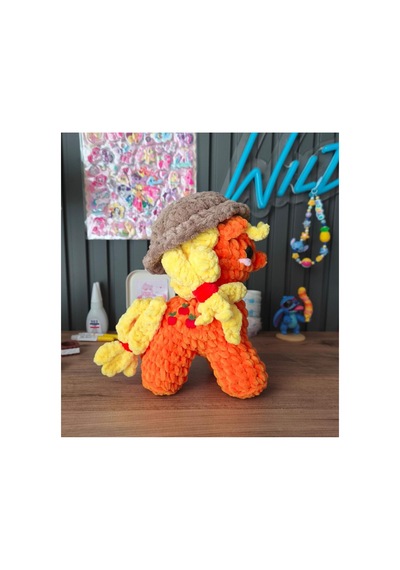 El Yapımı Tığ İşi My Little Pony Peluş Oyuncak Applejack Çok Renkli