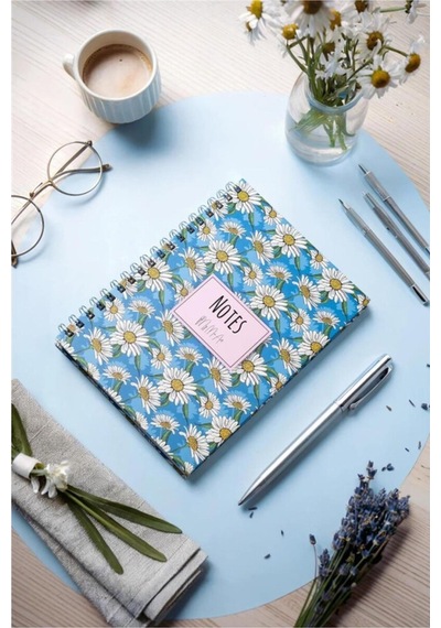 Daisy-midi 14x20 Çizgili Defter Mavi
